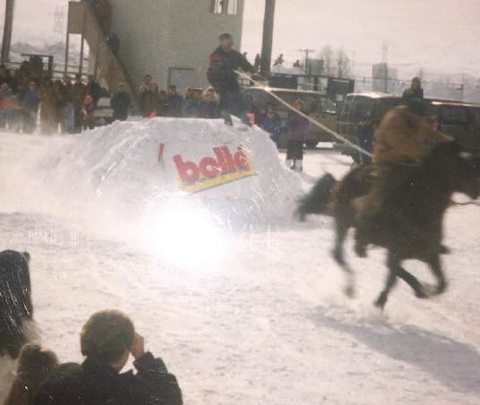 Ski joring photo courtesy of Pay Pryor circa 1995