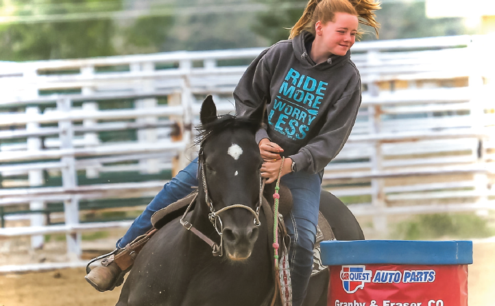 Fairgrounds beginning at 10 a.m. “Ride More, Worry Less”, great advice from Tally Harthun. She was part of the Middle Park Bits n Spurs Gymkhana. Family, friends, and horses showed the tight bonds which make this a strong community.