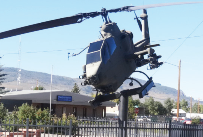 Cobra Attack Helicopter in the Veteran’s Memorial Park is on loan to our community from the U.S. Government.